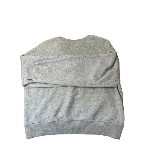 Korean Dearest Cropped Sweatshirt Size Medium | Heather Gray Black Stitching - Picture 5 of 8